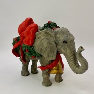 Tom Rubel Silver Deer Elephant Figurine Christmas Animals Vintage 4.5”